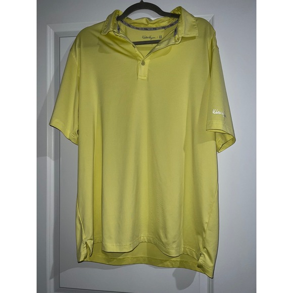 Walter Hagen Golf Polo Short Sleeve Shirt Majors‎ 11 Men's - Yellow - Size L - Picture 1 of 4